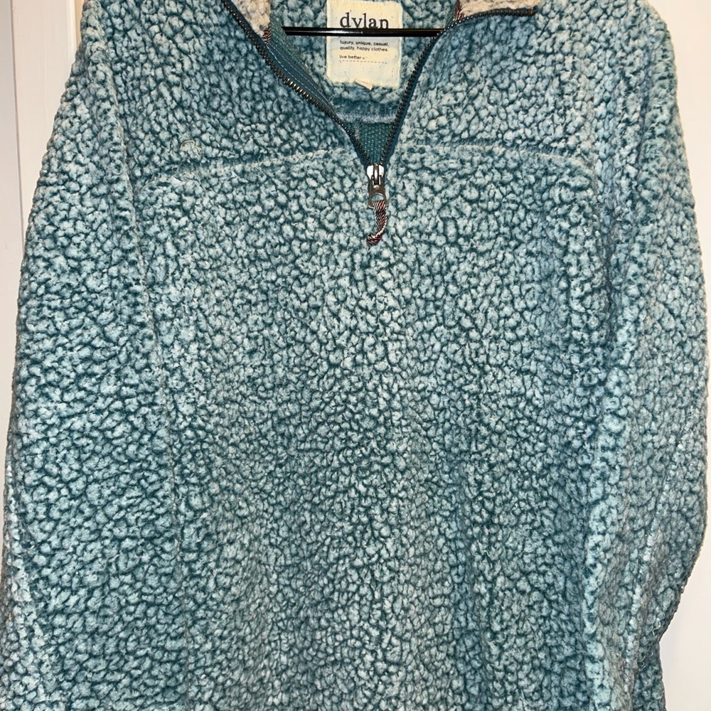Dylan Blue Sherpa Pullover